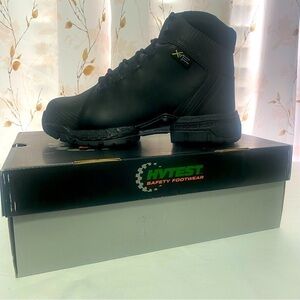 Men's Hytest Safety 6" Waterproof Xergy “Extreme Impact Protection” Size 9.5 Blk